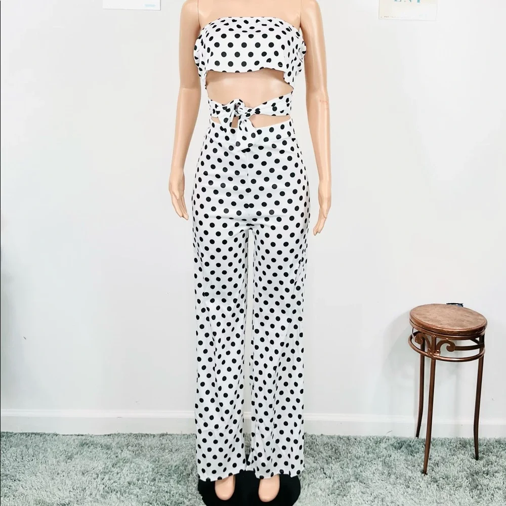 Polka Dot Pant Set: XL